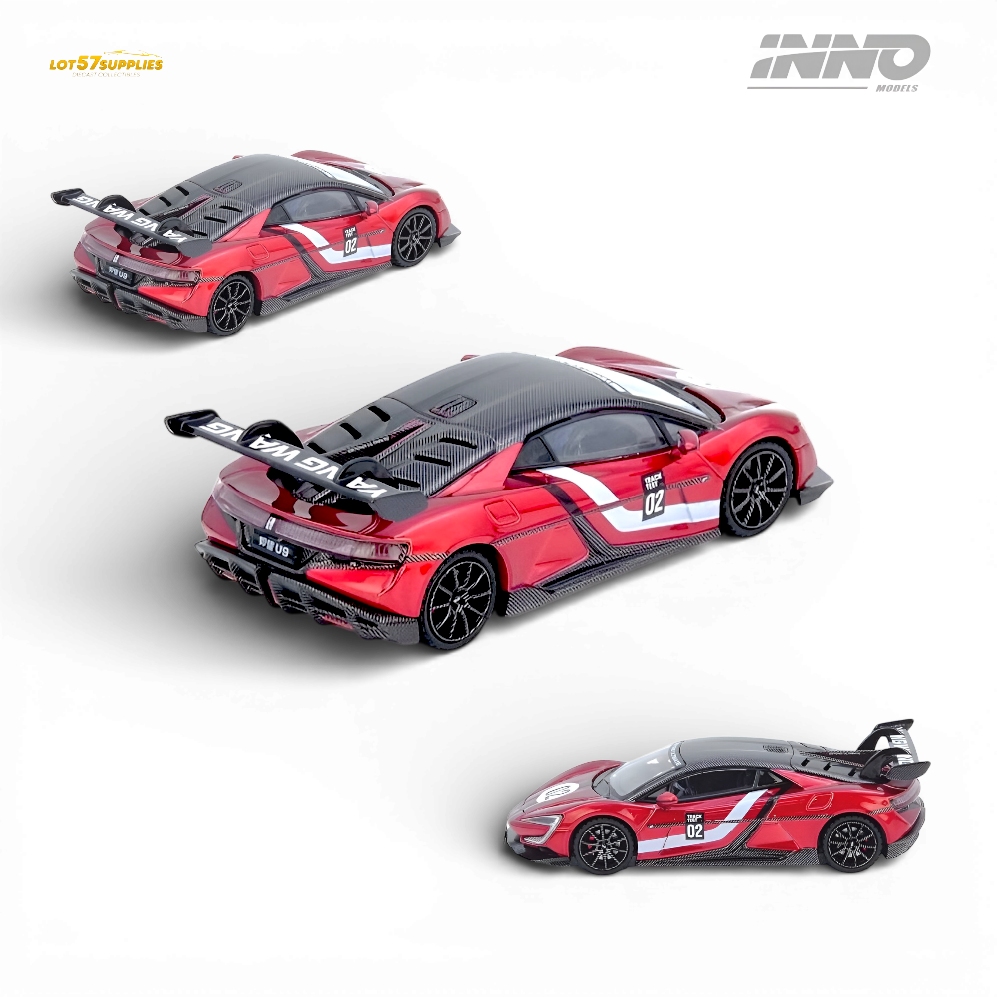 (Pre-Order) INNO64 YANGWANG U9 Nurburgring Test Car 2025 - Fastest EV 1:64