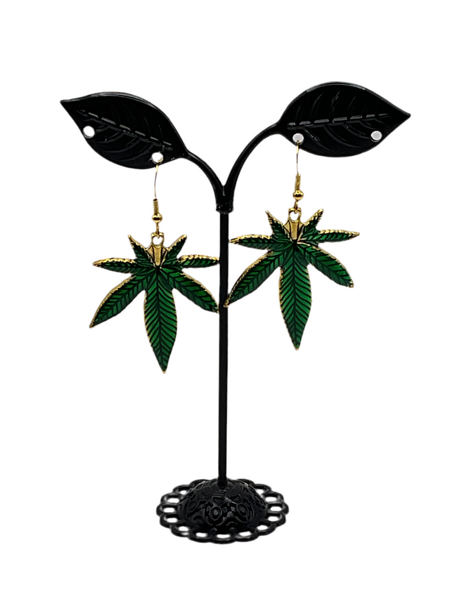Weed earrings Hover Image