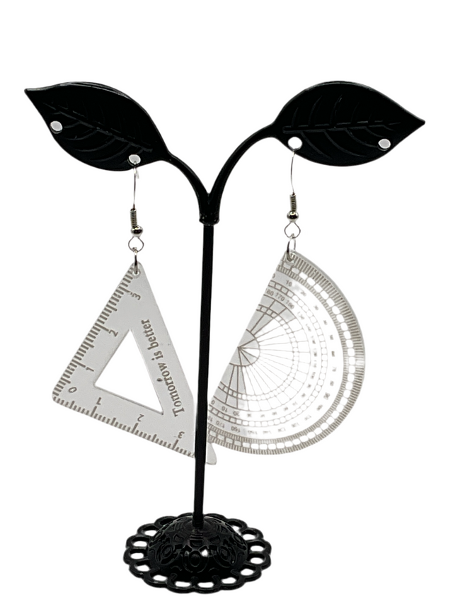 Protractor And Trigon Earrings Hover Image