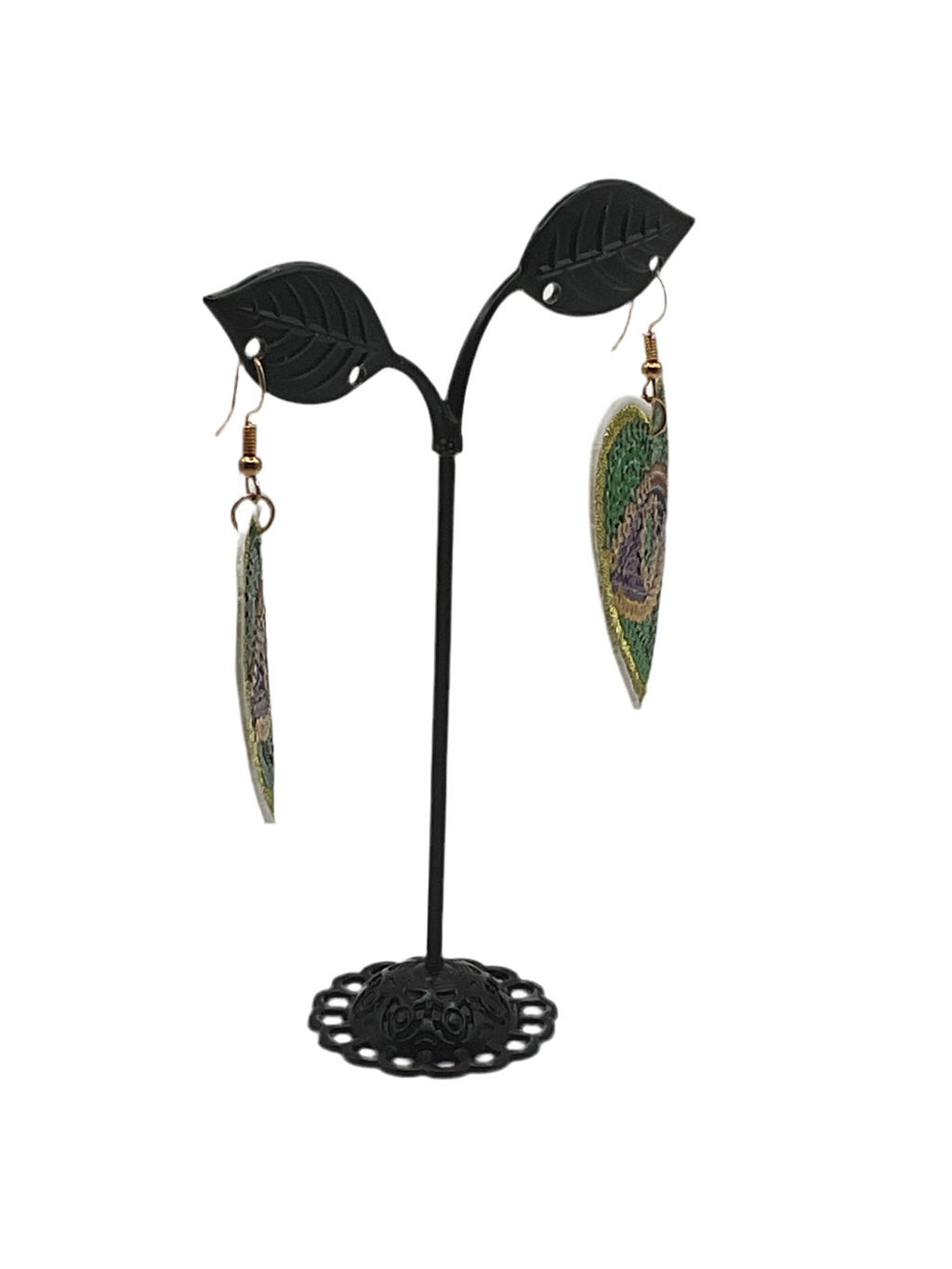 Sequin heart earrings