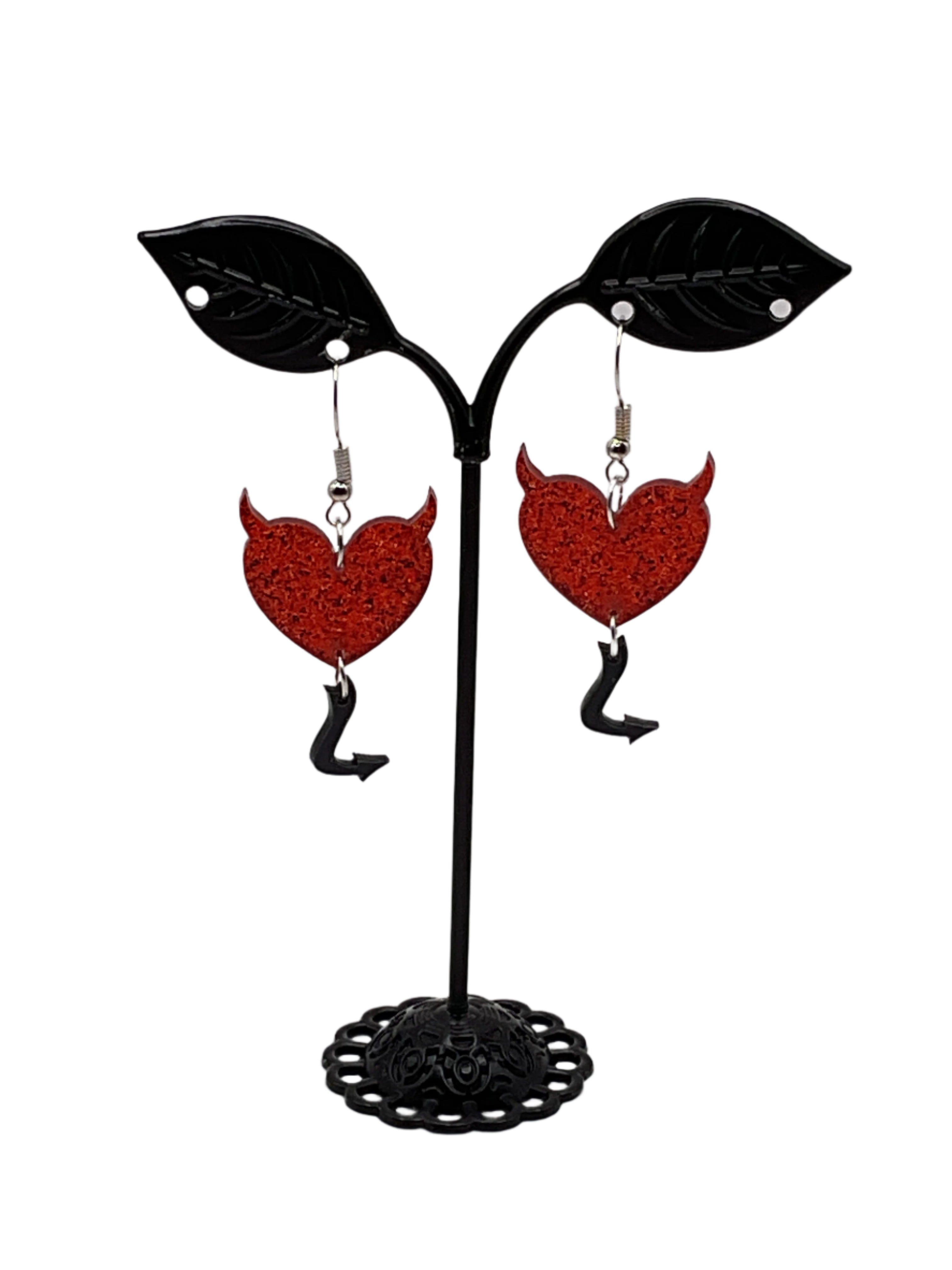 Devil heart earrings Main image