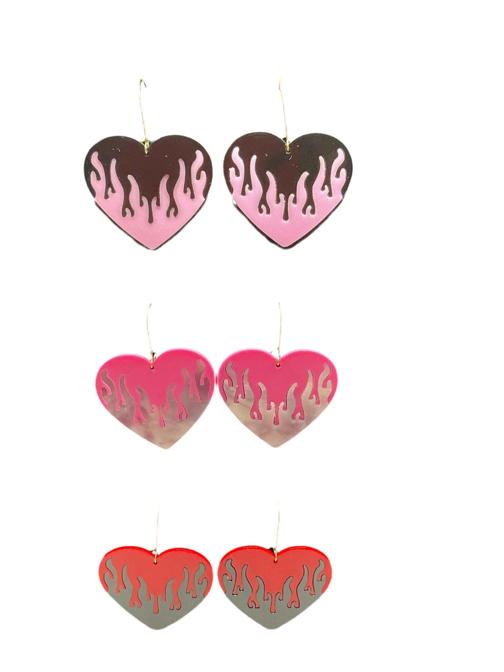 Flaming Heart Earrings