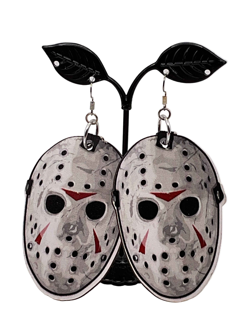 Large Wooden Horror Earrings