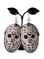 Large Wooden Horror Earrings
