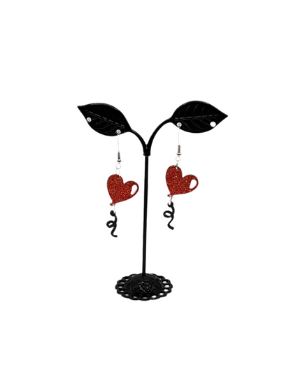 Balloon heart earrings