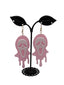 Pink scream earrings