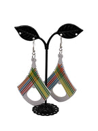 Multicolored thread earrings
