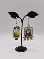Cat Artist Earrings