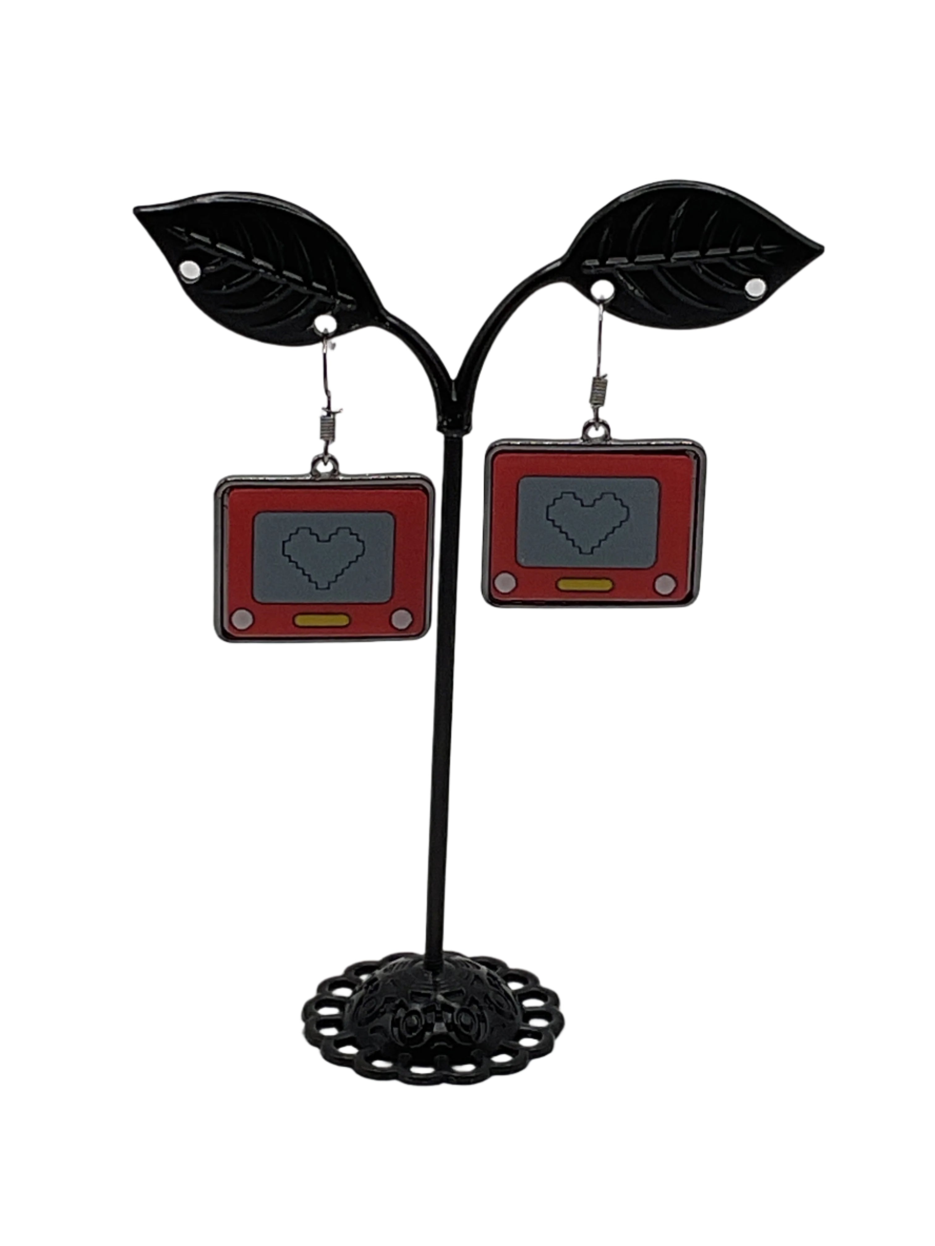 Etch a sketch earrings