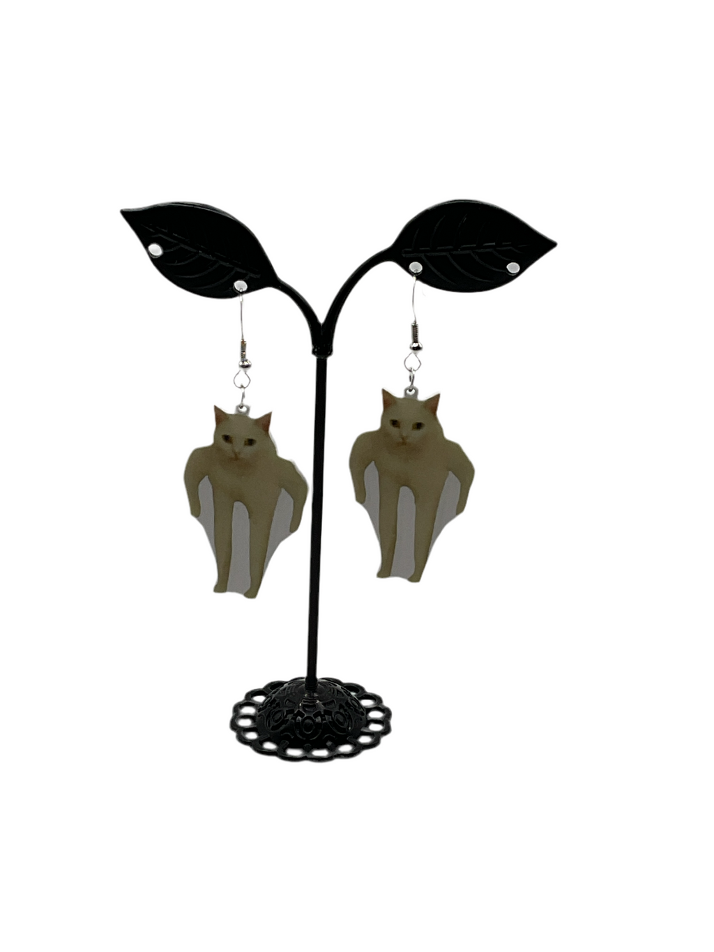 Standing cat meme earrings
