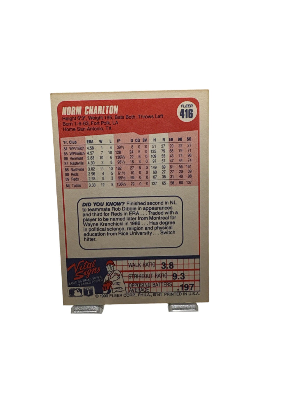 Fleer Norm Charlton