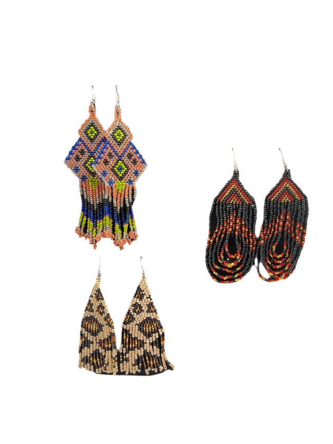 Peruvian Tassel Earrings Hover Image