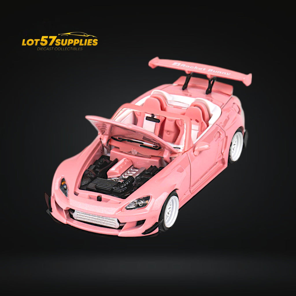 Microturbo Custom S2000 Rocket Bunny Valentine's Pink 1:64 - Collectors World Toys