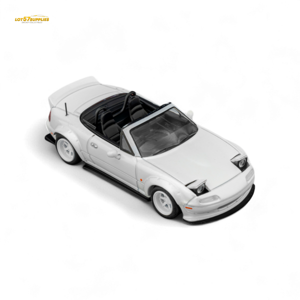 (Pre-Order) Microturbo Custom MX5 Rocket Bunny - Metallic White 1:64