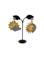 Sun, Moon And Cloud Earrings