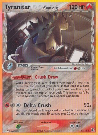 Tyranitar (Delta Species) 016/113 - Delta Species Reverse Holofoil