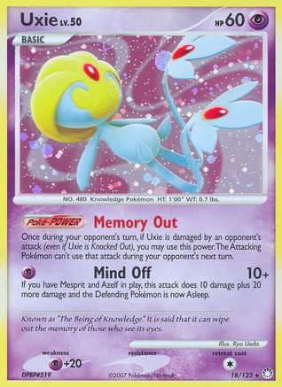 Uxie 018/123 - Mysterious Treasures Holofoil