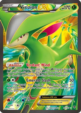 Virizion EX (Full Art) 096/101 - Plasma Blast Holofoil