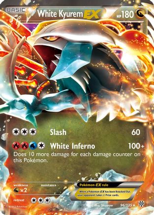 White Kyurem EX 096/135 - Plasma Storm Holofoil