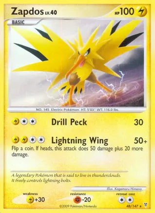 Pokemon: Zadpos Reverse Holo Supreme Victors 48/147 - Light Play Main image