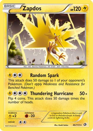 Zapdos 046/113 - Legendary Treasures Holofoil