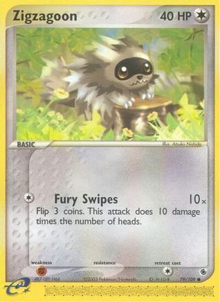 Zigzagoon 079/109 - Ruby and Sapphire Main image