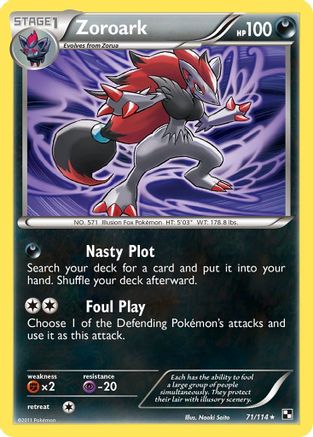 Zoroark 071/114 - Black and White Holofoil Main image