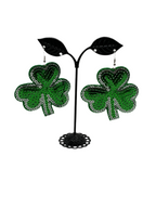 Sequin Shamrock Earrings