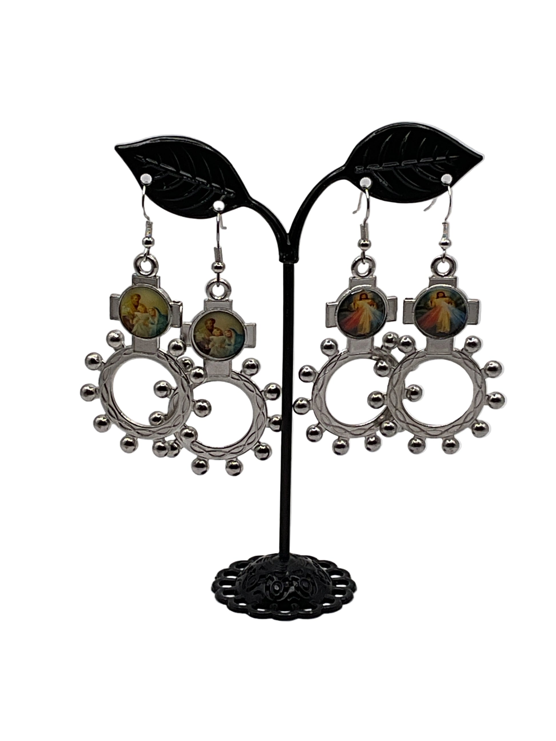 Finger Rosary Ring Earrings