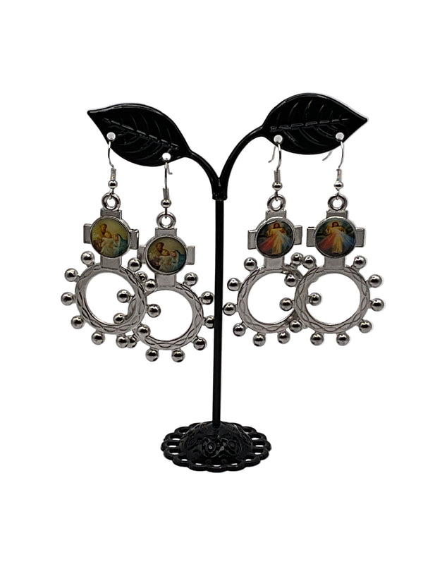 Finger Rosary Ring Earrings