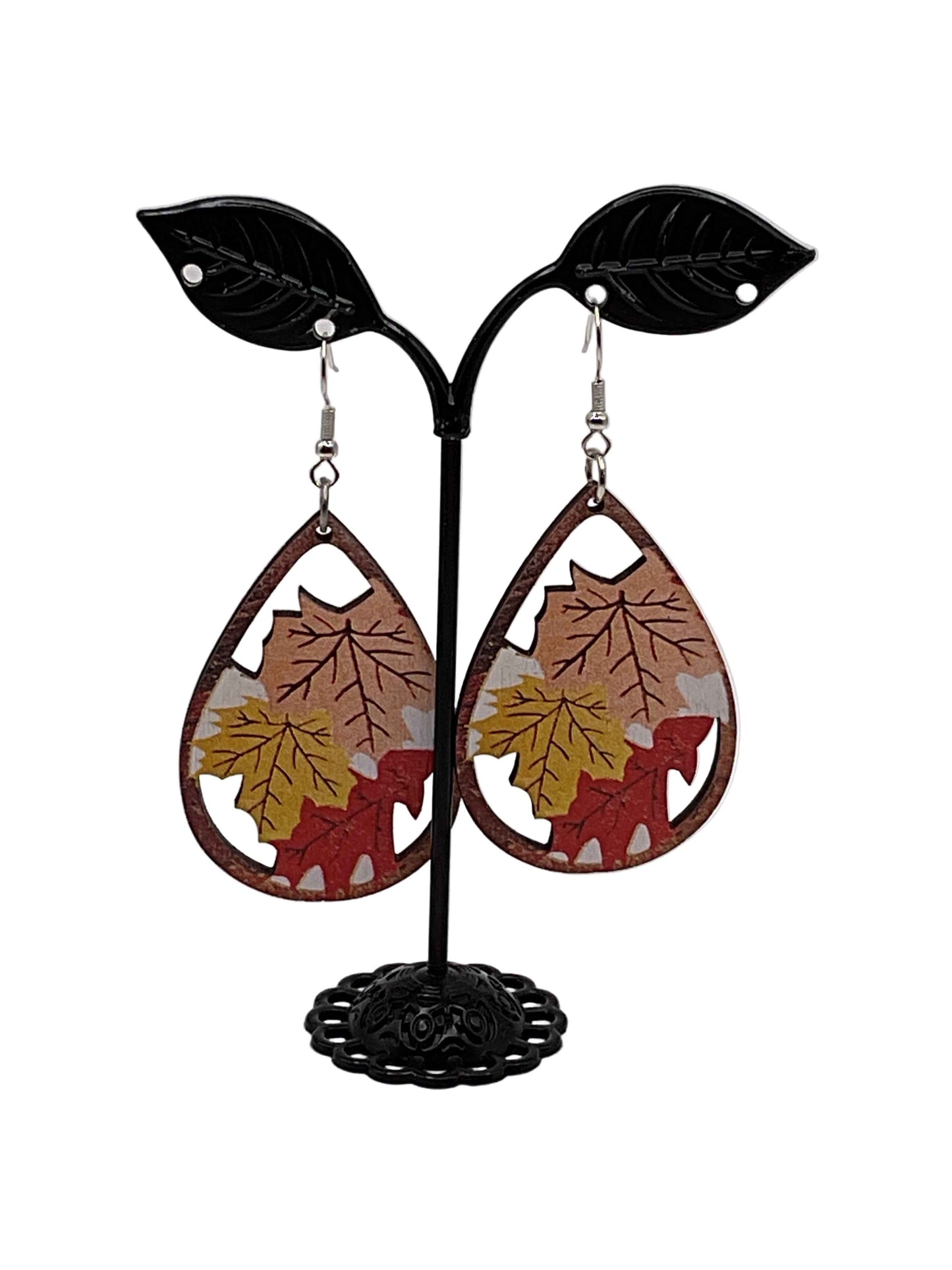 Fall leaf earrings