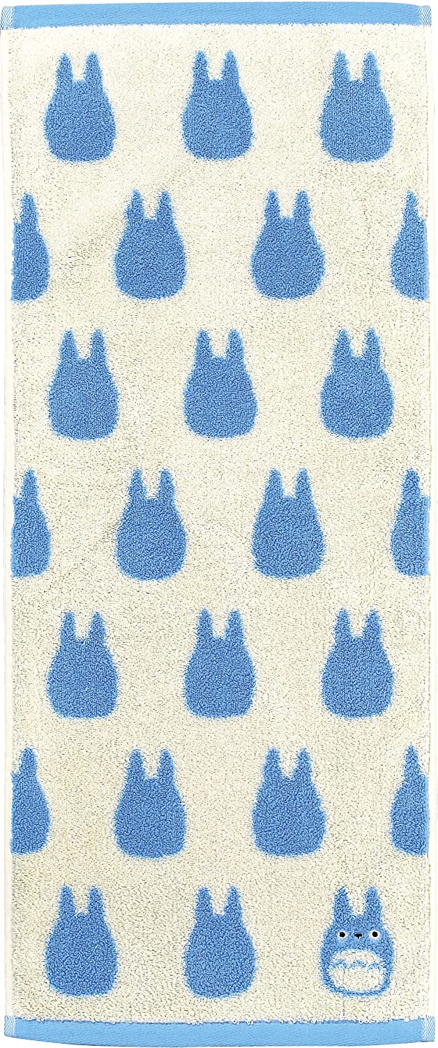 Studio Ghibli Silhouette Series (Face Towel) My Neighbor Totoro Marushin Silhouette Towel Series Light Blue - Collectors World Toys