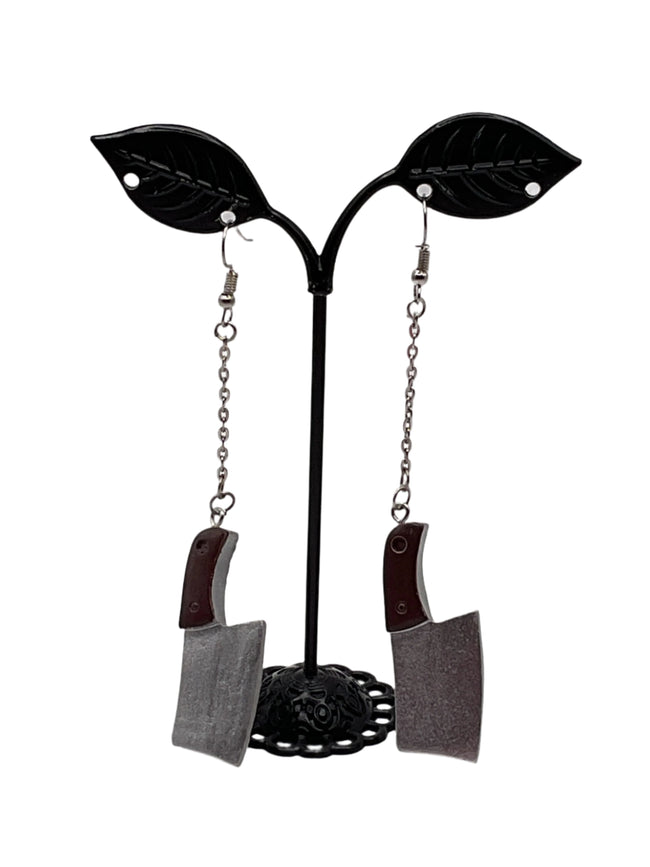 Meat Cleaver Earrings Hover Image