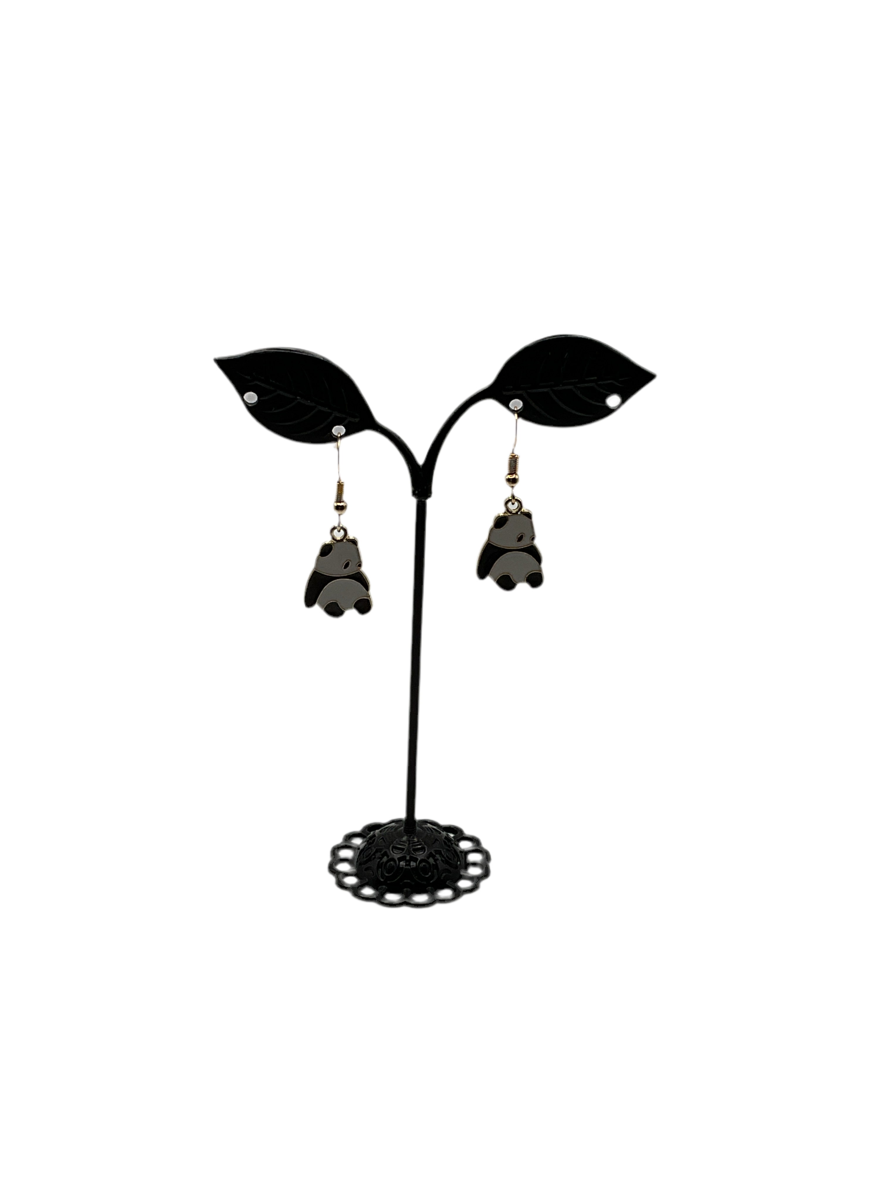 Baby panda earrings