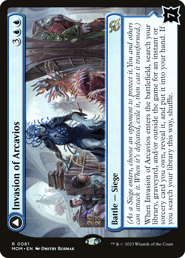 Invasion of Arcavios // Invocation of the Founders (PRE-061) - March of the Machine Promos Foil