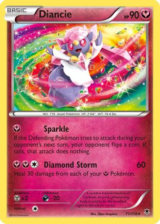 Diancie 071/119 - XY  Phantom Forces Holofoil