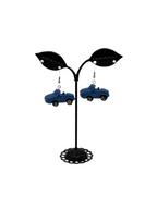 Blue Car Earrings