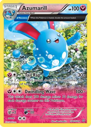 Azumarill (Alpha) 104/160 - XY Primal Clash Holofoil Main image