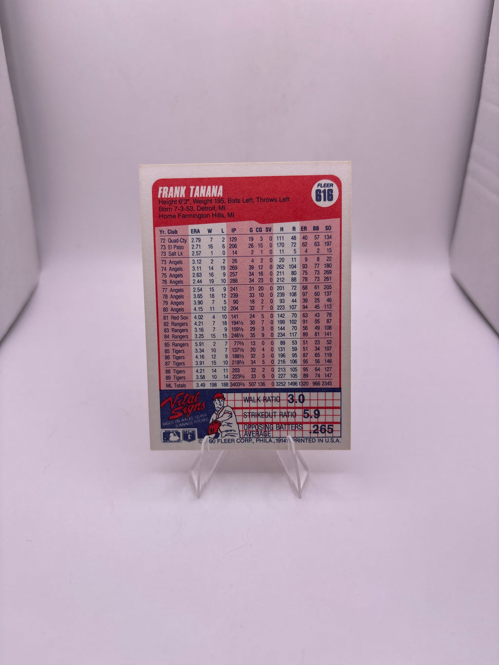 Fleer Frank Tanana