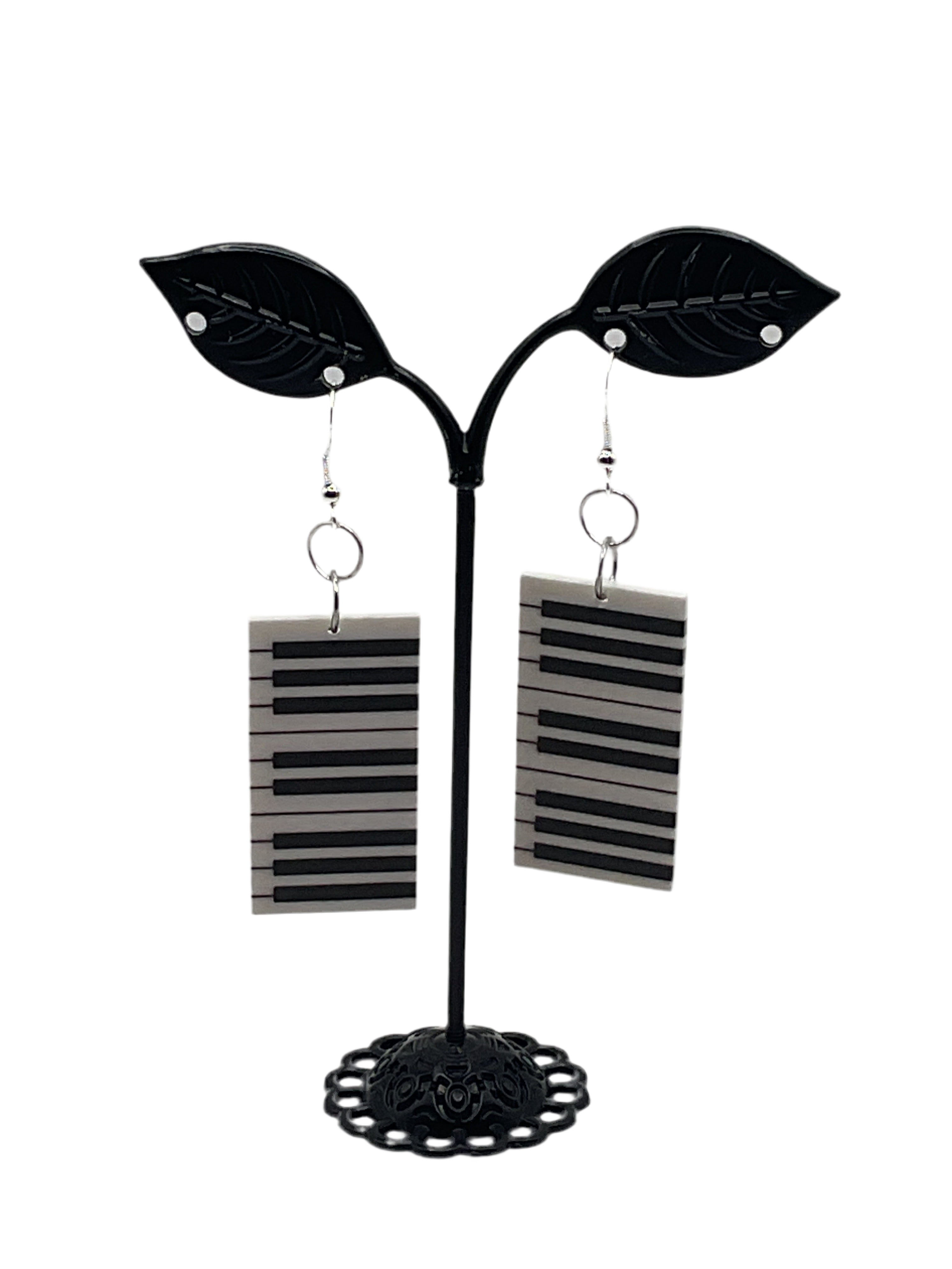 Piano key earrings