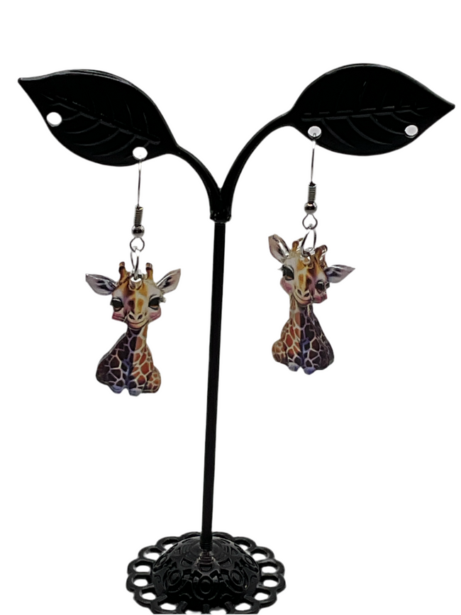 Giraffe Earrings Hover Image