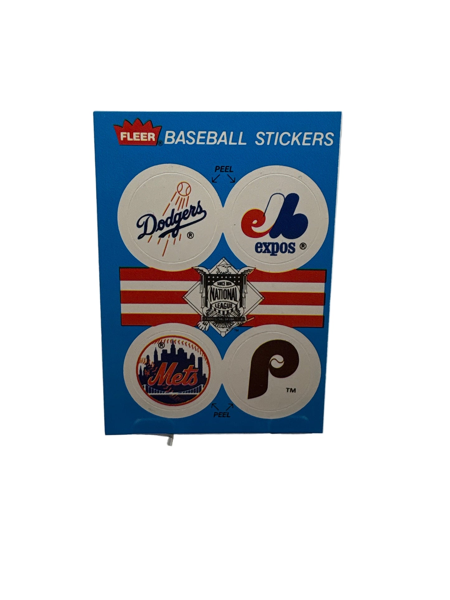 Fleer Los Angeles Dodgers Montreal Expos New York Mets Philadelphia Phillies Baseball Stickers