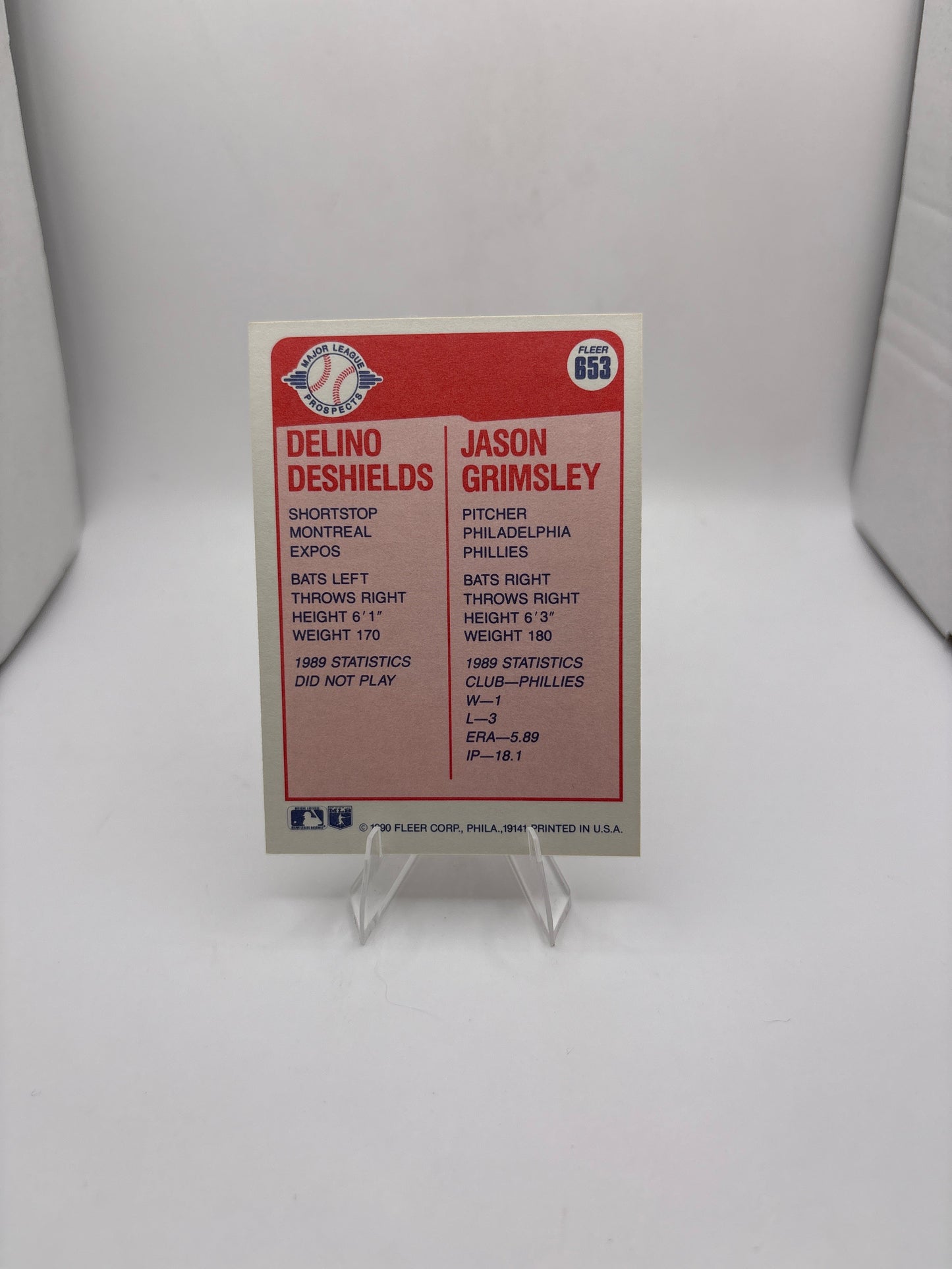 Fleer Delino DeShields Jason Grimsley