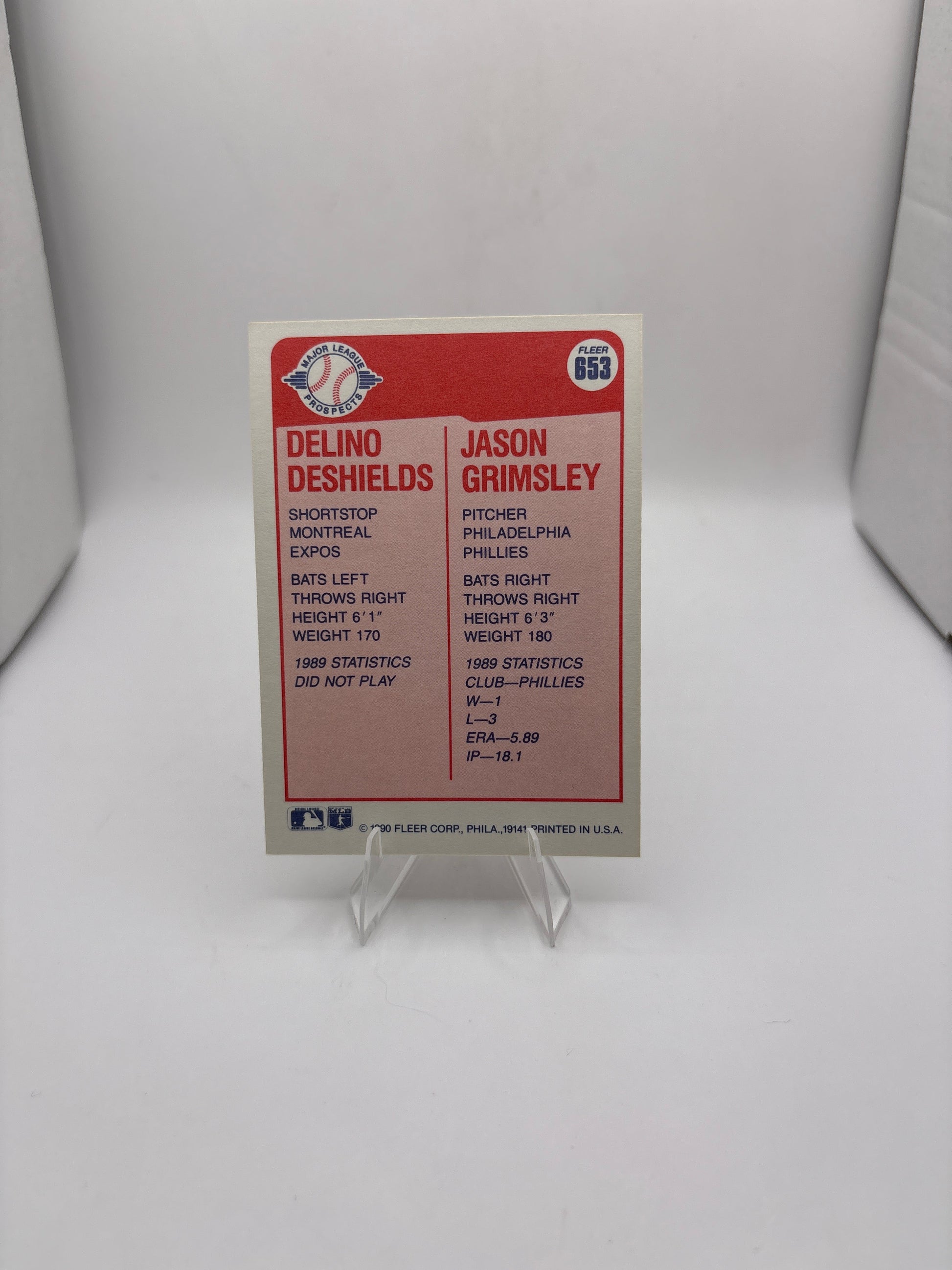Fleer Delino DeShields Jason Grimsley