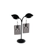 Eye chart earrings