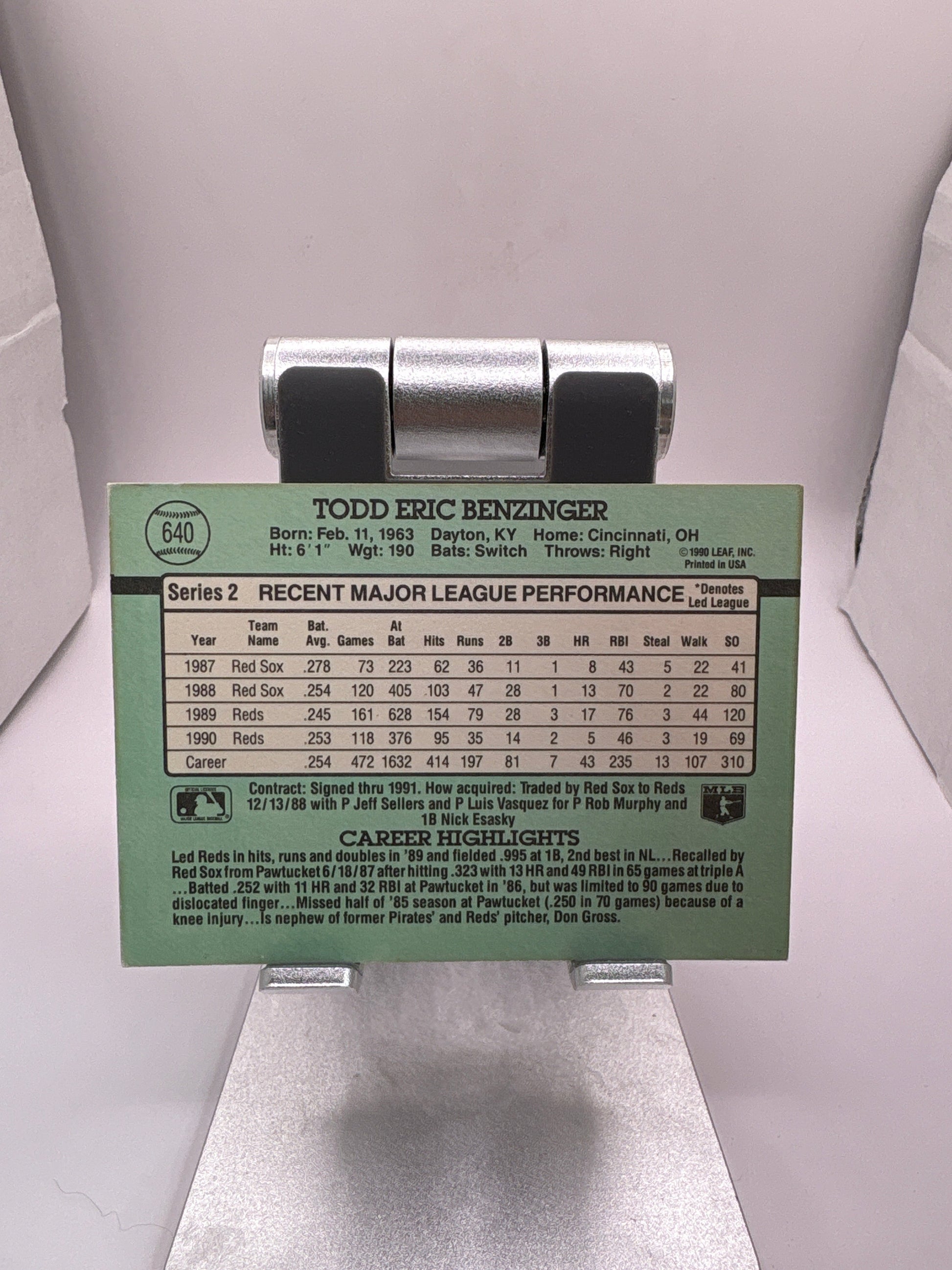 Donruss Todd Benzinger