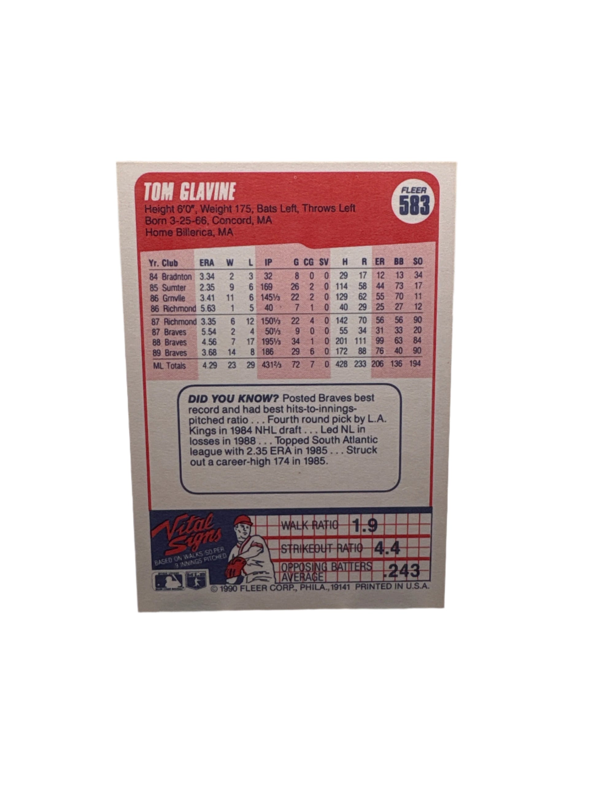 Fleer Tom Glavine