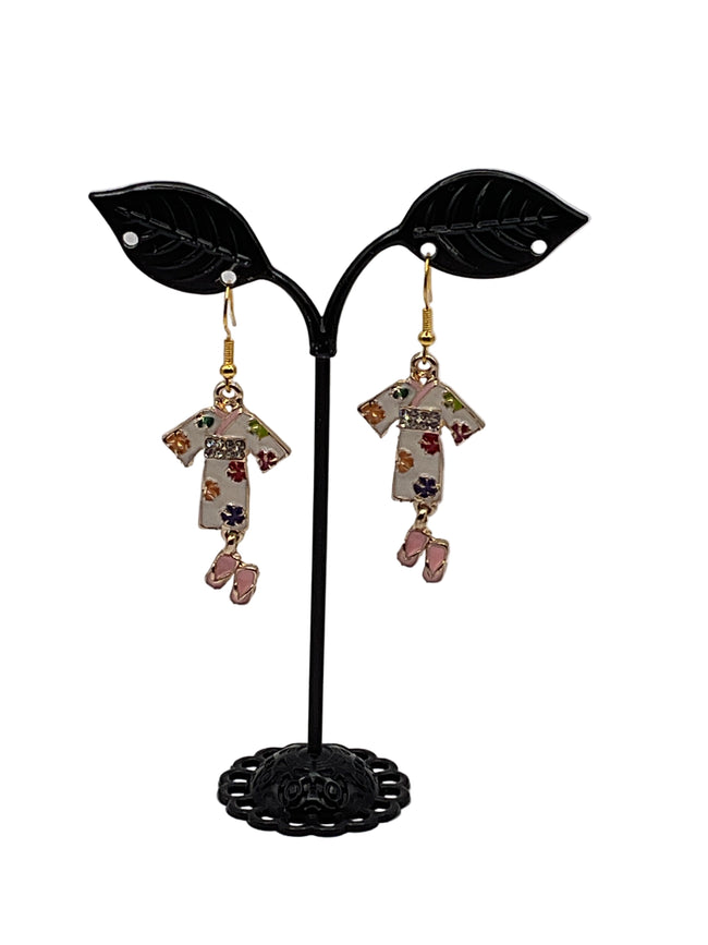 Robe and slipper earrings Hover Image