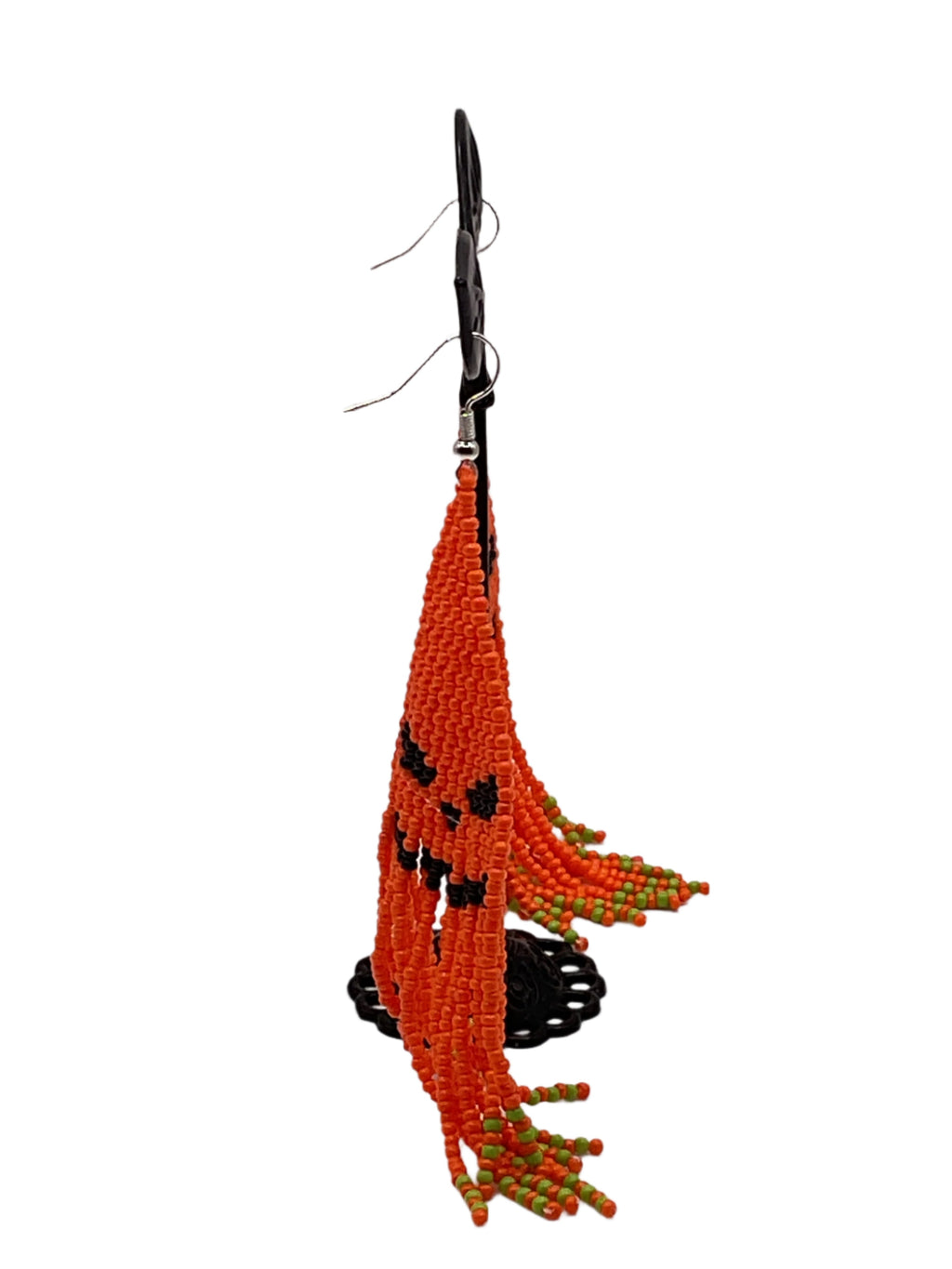 Jack-o-lantern Tassel Earrings