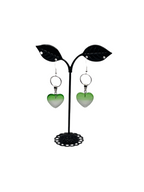 Green Heart Earrings